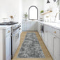 2'6''x8' Runner Rugs Washable Rug: Modern Abstract Living Room Rug Soft Anti-Skid Thin Carpet Indoor Floor Non-Shedding Carpets for Bedroom Dining Room Farmhouse Nursery Home Office - Black