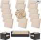 Outdoor Cushion Covers Set,14PCS Patio Furniture Couch Seat Slipcovers, Replacement for Sofa Sectional Chair(Cover，Only)