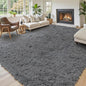 Area Rugs 9x12 Living Room, Large Area Rug Shag Shaggy Carpet Soft Plush Furry Bedside Rug, Machine Washable Area Rugs for Bedroom Kids Girls Boys Home Decor Anti Slip(9 x 12, Dark Grey)