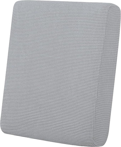 Easy-Going Stretch Chair Cushion Cover Sofa Cushion Furniture Protector Sofa Seat Sofa Slipcover Sofa Cover Soft Flexibility with Elastic Bottom(Chair Cushion, Silver Gray)