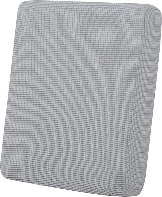 Easy-Going Stretch Chair Cushion Cover Sofa Cushion Furniture Protector Sofa Seat Sofa Slipcover Sofa Cover Soft Flexibility with Elastic Bottom(Chair Cushion, Silver Gray)