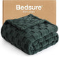 Bedsure GentleSoft Dark Green Spring Throw Blanket for Couch - Checkered Fleece Blankets for Kids Girls, Cute Soft Cozy Throw for Bedroom Home Decor Gifts, 50x60 Inches