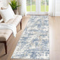 2x7 Runner Rug for Hallway, Washable Modern Abstract Runner Rugs Neutral Soft Non Slip Kids Rug Stain Resistant Indoor Runners for Hallways Entryway Bedroom Kitchen Laundry Room(Blue, 2'x7')