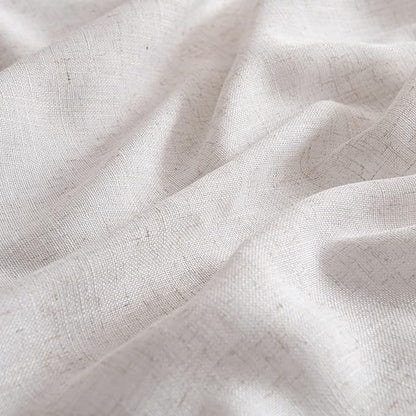 MIULEE White Linen Curtains 90 Inch Long 2 Panels Set for Bedroom Living Room, Soft Thick Linen Textured Window Drapes Semi Sheer Light Filtering Rod Pocket Back Tab Burlap Look Farmhouse Decor