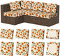 8Pcs Stretch Patio Cushion Covers, Outdoor Couch & Sofa Replacement Slipcovers for Patio Furniture Cushion Covers, Washable Reusable Furniture Protector