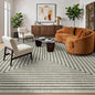 Latte&Fog 10x14 Area Rug for Living Room, Extra Large Beige Modern Abstract Washable Rugs, Boho Non Slip Low Pile Carpet for Indoor Bedroom Dining Room, Office, Dorm, Classroom and Farmhouse - Beige