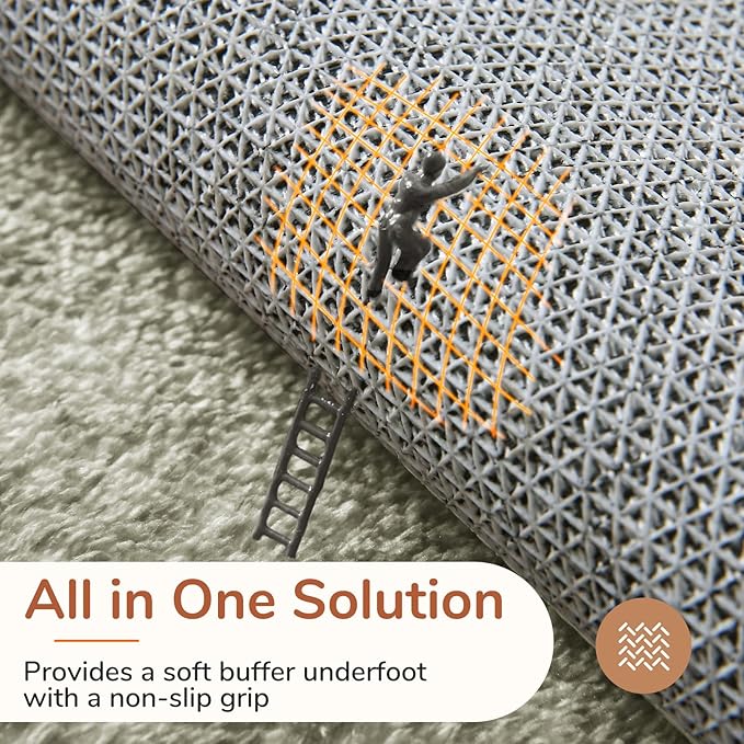OPPODREAM Border Soft Area Rugs 6x9, Washable Brown Rug with Non Slip Backing, 6 x 9 Faux Cashmere Low-Pile 6x9 Carpet