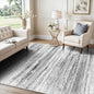 5x7 Area Rug for Living Room: Non-Slip Washable Rugs for Dining Room Bedroom Study Home Office - Easy-to-Clean Stain and Water Resistant Carpet - Soft Low-Pile Mat Grey