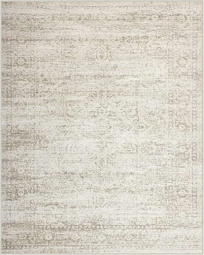 Double Layers 8x10 Area Rugs for Living Room- Upgraded Removable(Upper Layer+Lower Layer) Washable Area Rugs for Bedroom,Dining Room- Large Vintage Carpets with Cushioned Pad for Home Office