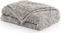 UGG Adalee Faux Fur Twin Blanket, Fluffy Blanket for Bed, Cozy Oversized Throw for Couch, Washable Twin XL Bedding, Luxury Home Decor, 66" x 90", Seal Grey