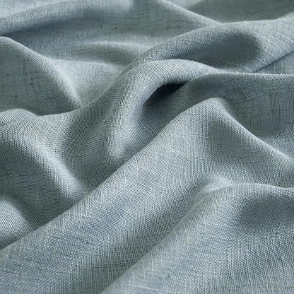 MIULEE Dusty Blue Linen Curtains 84 Inch Length 2 Panels for Bedroom Living Room, Soft Thick Linen Textured Window Drapes Semi Sheer Light Filtering Back Tab Rod Pocket Burlap Look Light Blue Decor