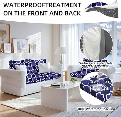 Outdoor Cushion Covers Set,8PCS Patio Furniture Couch Seat Slipcovers, Replacement for Sofa Sectional Chair(Cover，Only)