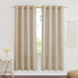 NICETOWN Linen with Polyester Curtains 72 inch Length 2 Panels, Grommet Privacy Curtains with Light Filtering Linen Blend Window Treatment for Living Room/Bedroom, Angora, W55 x L72, 2 Panels .