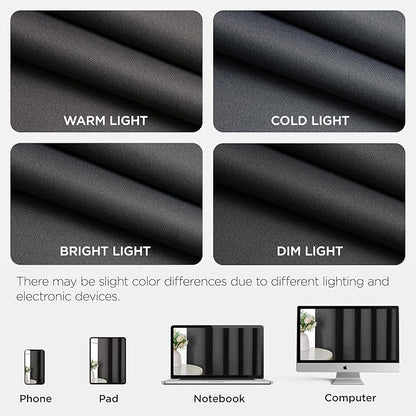 Joydeco Blackout Door Curtain for Doorway Privacy 78 Inches Long, Grommet Closet Curtain for Open Closet, Room Divider for Bedroom Living Room (Grey, 40Wx78L, 1 Panel)