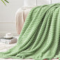 BEDELITE Fleece Blanket Twin Size – 3D Ribbed Jacquard Soft and Warm Decorative Fuzzy Blankets – Cozy, Fluffy, Plush Lightweight Throw Blankets for Couch, Bed, Sofa(Sage Green, 60x80 inches)