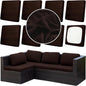 8Pcs Outdoor Cushion Covers, Patio Cushion Covers,Stretch Elastic Slipcovers, Replacement Washable Furniture Protector for Patio Couch,Thick Jacquard Textured Twill Fabric(Coffee,Cover Only)
