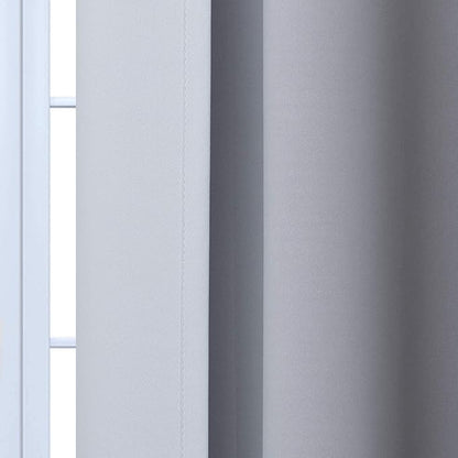Yakamok Room Darkening Ombre Curtains 36 Inch Length, Black and Greyish White Thermal Insulated Gradient Color Curtains,Light Blocking Grommet Window Drapes for Bedroom,42 Inch Width,2 Panels