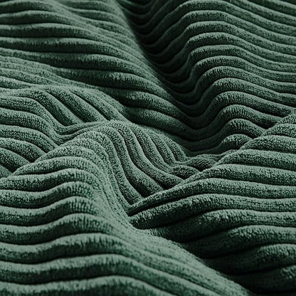 Fancy Homi Set of 2 Dark Green Decorative Throw Pillow Covers 20x20 Inch for Living Room Couch Bed, Boho Farmhouse Forest Green Home Decor, Soft Corss Corduroy Patchwork Textured Cushion Case