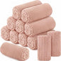 Buryeah 12 Pcs Flannel Throw Blanket Bulk 50 x 60 in Sleepover Blanket Outdoor Wedding Throw Lightweight, Oeko-tex Standard 100 Certified for Sofa Homeless Gifts (Pastel Pink)