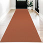 KOZYFLY Long Runners for Hallways 3x12 ft Washable Kitchen Runner Non Slip Rubber Backed Hallway Rugs Cotton Entryway Runner Rug Floor Carpet for Indoor Hall, Backdoor, Kitchen, Orange/Tan