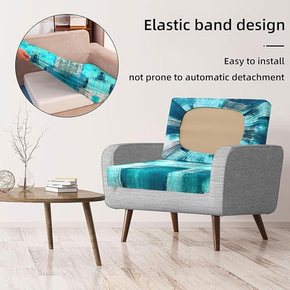 8Pcs Stretch Patio Cushion Covers,Outdoor Couch Covers Replacement,Outdoor Couch & Sofa Slipcovers,for Patio Furniture Cushion Covers,Washable Reusable Furniture Protector(Turquoise,Cover Only)