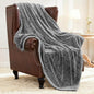Exclusivo Mezcla Plush Fuzzy Fleece Throw Blanket Extra Large, Super Soft, Fluffy and Warm Blankets for Couch, Bed, All Season (Mixed Black, 50x70 inches)
