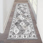 HEBE Hallway Runner Rug 2'x6' Washable Vintage Distressed Area Rugs Non Slip Laundry Rug Runner Boho Floor Carpet Runners for Hallways Entryway Laundry Room Kitchen Bathroom