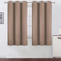 LEMOMO Cappuccino Blackout Curtains 38 x 54 Inch Length/Set of 2 Curtain Panels/Thermal Insulated Room Darkening Blackout Curtains for Bedroom