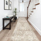 2'6"x14' Washable Hallway Runner Rug - Non Slip Kitchen Runner Rugs with Rubber Backing Vintage Low-Pile Carpet Runners for Entryway Dining Room Laundry Room Home Decor (Beige)