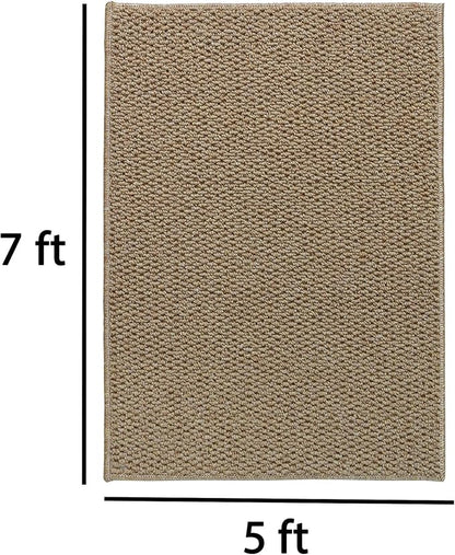 5x7 Area Rugs - Rug for Living Room, Washable Area Rugs 5x7 for Bedroom, Non-Slip Carpet for Dorm Room (Brown)