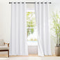 NICETOWN White 100% Blackout 102 inch Curtains, Grommet Thermal Insulated Window Treatments Light Blocking Drapes for Bedroom/Living Room, W52 x L102, 2 Panels