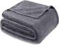 Exclusivo Mezcla Fleece Blanket Twin Size for Bed, Super Soft and Warm, All Season, Cozy, Plush, Lightweight, 60x80 Inches Dark Grey
