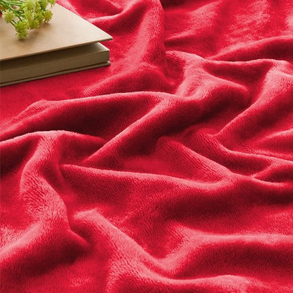 BEDELITE Fleece Blankets Queen Size Red Throw Blankets for Bed, Luxury Plush Cozy Fuzzy Blanket 90x90 inches, Super Soft Warm Lightweight Throw Blanket All Seasons Suitable
