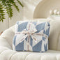 Snuggle Sac Twin Size Blue Blankets for Bed, Super Soft Warm Blankets Oversized Cozy Knit Fuzzy Blanket for Living Room, Chevron Blue,60x80 inches