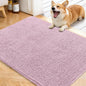 OLANLY Dog Door Mat for Muddy Paws 40x32, Absorbs Moisture and Dirt, Absorbent Non-Slip Washable Doormat, Quick Dry Chenille Mud Mat for Dogs, Entry Indoor Entryway Carpet for Inside Floor, Dusty Rose
