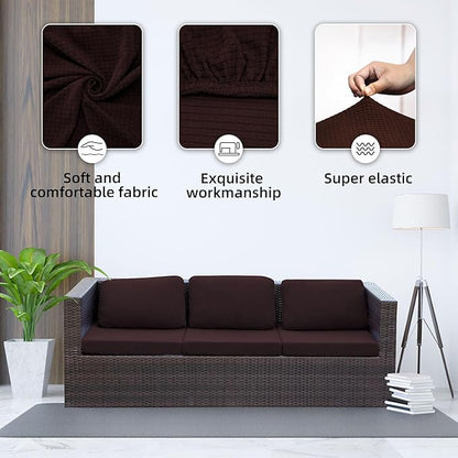Outdoor Cushion Covers Set,12PCS Patio Furniture Couch Seat Slipcovers, Replacement for Sofa Sectional Chair(Cover，Only)