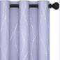 Deconovo Blackout Curtains, Thermal Insulated Soundproof Drapes with Wave Dots Foil Print, 42 x 72 Inch, Set of 2, Machine Washable Window Curtain for Bedroom Living Room Nursery Kitchen, Light Purple