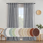 MIULEE Grey Linen Curtains 90 Inch Long for Bedroom Living Room, Soft Thick Linen Textured Window Drapes Gray Semi Sheer Light Filtering Back Tab Rod Pocket Burlap Look Decor, 2 Panels