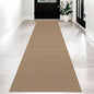 KOZYFLY Long Runners for Hallways 2x12 ft Washable Kitchen Runner Non Slip Rubber Backed Hallway Rugs Cotton Entryway Runner Rug Floor Carpet for Indoor Hall, Backdoor, Kitchen, Tan/Orange/Brown