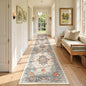 Area Rugs 2'6''x12' Runner Rug Non Slip Washable for Kitchen Hallway Bedroom Beside Laundry Room Bathroom Rug, Floor Carpet, Beige Navy Blue Orange Colorful