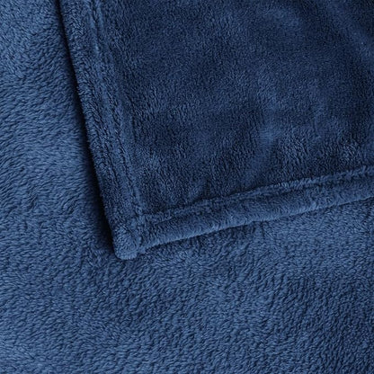 BEDELITE Fleece Blanket Navy Blue Throw Blanket for Couch & Bed, Luxury Plush Cozy Fuzzy Blanket 50" x 70", Super Soft Warm Lightweight Fall Throw Blanket for Travel Camping