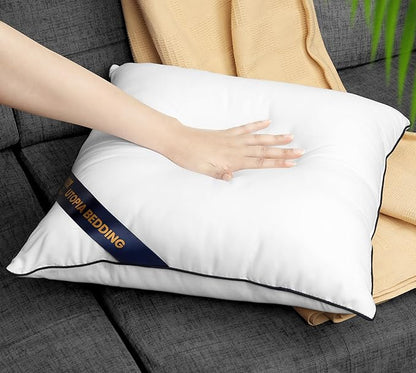 Utopia Bedding Throw Pillow Inserts (Pack of 2, White), 20 x 20 Inches Decorative Indoor Pillows for Sofa, Bed, Couch, Cushion Sham Stuffer