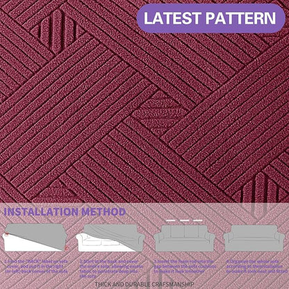 ZNSAYOTX Oversized Super Stretch Couch Cover (92"-115"), New Universal Sofa Covers Comfortable & Durable, Dog Cat Pets Friendly Extra Large Spandex Sofa Slipcovers (Wine Red, XL Sofa)