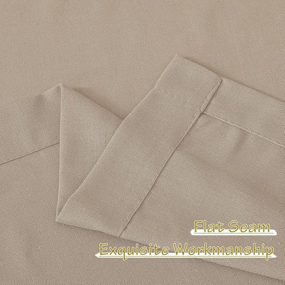 NICETOWN Thick Flax Linen Camel Curtains 108 inches Long, Pinch Pleated Linen Blend Privacy Added with Light Filtering Window Treatments for Living Room/Bedroom, W50 x L108, 2 Panels