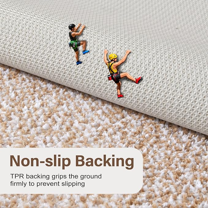 48x32 Large Bathroom Rugs Washable Non Slip, Beige Bath Mat for Bathroom Floor Tub, Soft Absorbent Quick Dry Mats for Shower, Bathtub,Home Decor