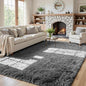 5x8 Area Rugs for Living Room: Soft Fluffy Shag Light Grey Rugs for Bedroom, Non Slip Large Fuzzy Plush Rug Indoor Floor Carpet for Nursery Kids Boys Girls Room, Dorms, Playroom, Modern Home Decor