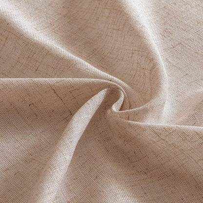 MIULEE Natural Beige Linen Curtains 90 Inch Long 2 Panels for Bedroom Living Room, Soft Linen Textured Window Drapes Semi Sheer Light Filtering Back Tab Rod Pocket Farmhouse Burlap Look Decor