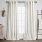 38 inch Wide Cream Linen Curtains for Living Room 2 Panels Back Tab Rod Pocket Narrow Window Curtain 84 inches Long Boho Farmhouse Decor Birch Ivory Light Filtering Semi Sheer Curtains 38x84