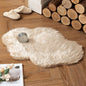 MIULEE Fluffy Rug Soft Shaggy Faux Fur Area Rug Luxury Plush Cloud Shape Carpet for Bedroom Living Room Sofa Chair 2 x 3 Feet, Beige