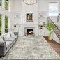 4x6 Area Rugs Washable Rug: Modern Abstract Living Room Rug Soft Anti-Skid Thin Carpet Indoor Floor Non-Shedding Carpets for Bedroom Dining Room Farmhouse Nursery Home Office - Multi Color